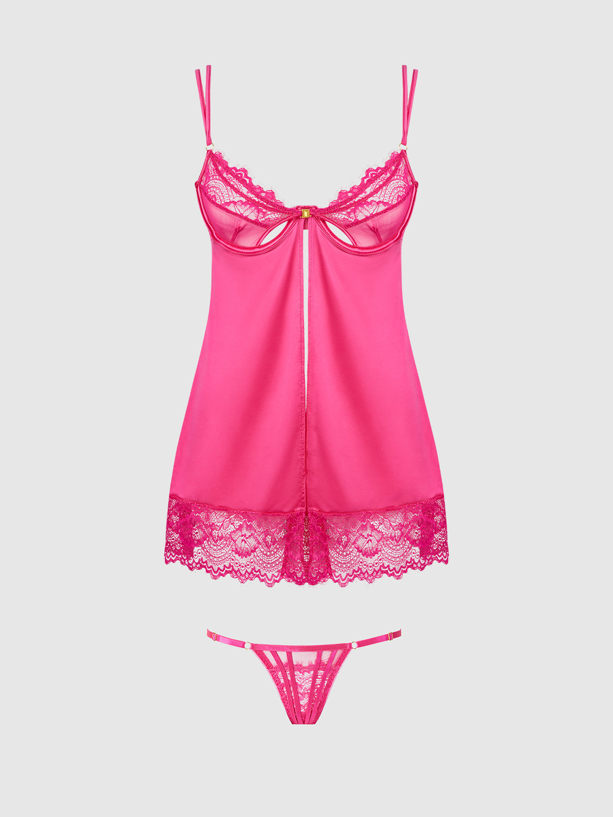House of Desire Issadora Lace Openable Babydoll & G-String Set