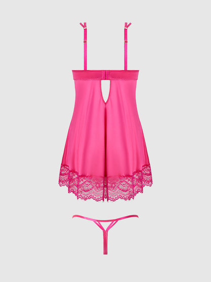 House of Desire Issadora Lace Openable Babydoll & G-String Set