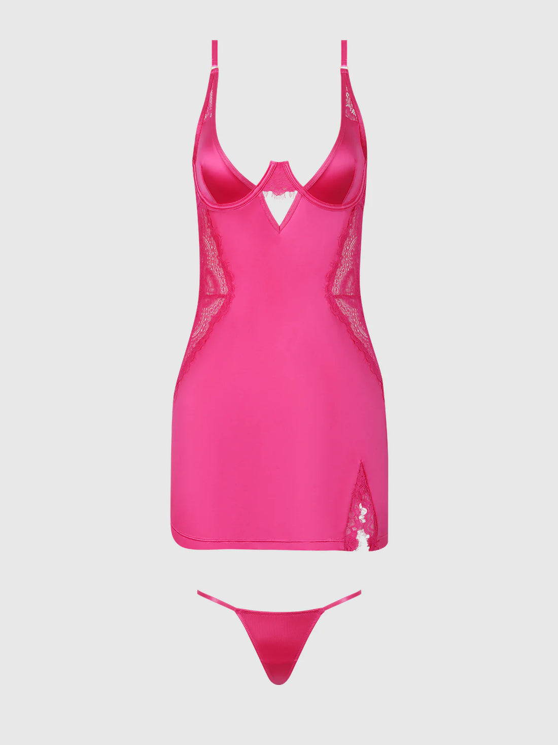 House of Desire Issadora Oilslick & Lace Underwire Chemise Set