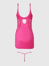House of Desire Issadora Oilslick & Lace Underwire Chemise Set