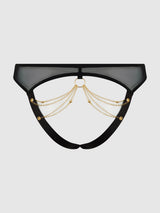 Eve Mesh & Chain Open Caged Back Hipster Panty