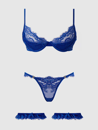 House of Desire Madeline Bra Set Cobalt Blue
