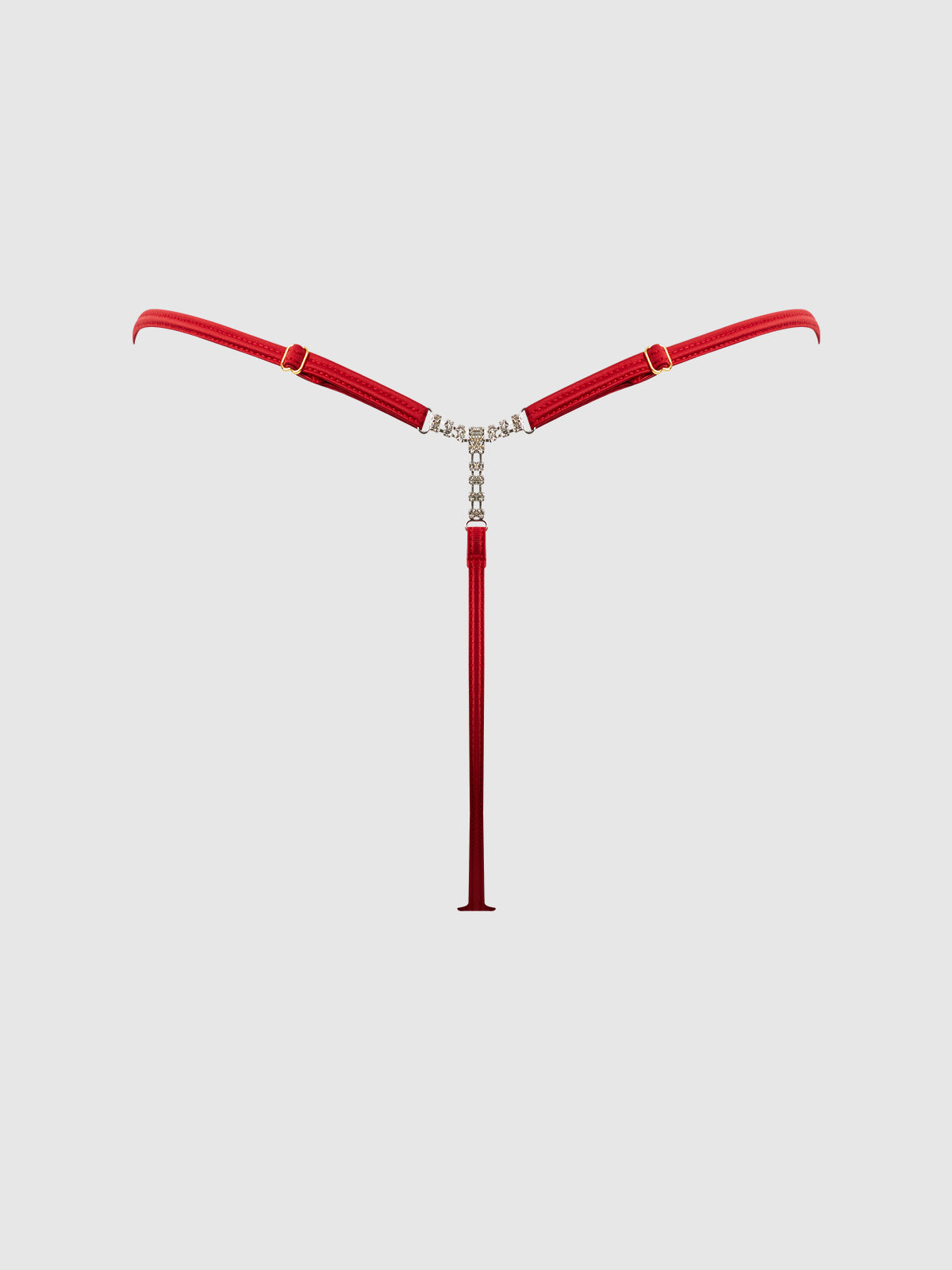 House of Desire Marilyn Mesh & Pom Pom G-String Panty Crimson Red