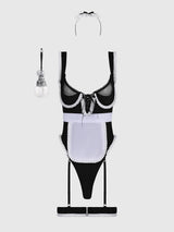 House of Desire Maid Teddy, Apron, Headpiece & Duster Costume