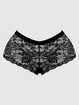 House of Desire Bella Criss Cross Back Lace Cheeky Black