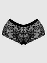 House of Desire Queen Bella Criss Cross Back Lace Cheeky Black