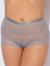 House of Desire Queen Bella Criss Cross Back Lace Cheeky Silver Filigree