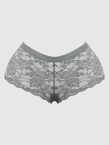House of Desire Queen Bella Criss Cross Back Lace Cheeky Silver Filigree