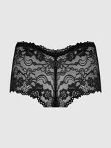 House of Desire Caitlin Floral Lace Cheeky Black