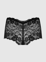 House of Desire Queen Caitlin Floral Lace Cheeky Black