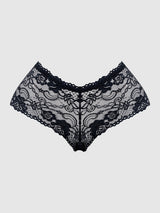 House of Desire Caitlin Floral Lace Cheeky Dark Sea