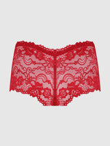 House of Desire Queen Caitlin Floral Lace Cheeky Haute Red