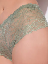 House of Desire Queen Caitlin Floral Lace Cheeky Sage