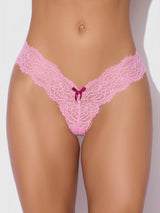 House of Desire Queen Lana Lace V-thong Bubblegum Pink