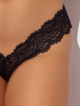 House of Desire Queen Lana Lace V-thong Black