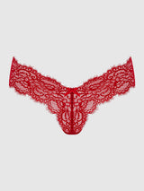 House of Desire Lana Lace V-thong Crimson Red