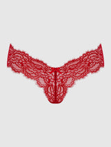 House of Desire Queen Lana Lace V-thong Crimson Red