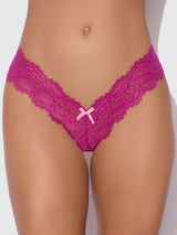 House of Desire Queen Lana Lace V-thong Rasberry