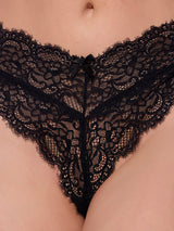 House of Desire Lana Lace V Front G-string Black