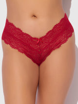 House of Desire Lana Lace V Front G-string Crimson Red