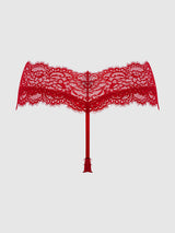 House of Desire Lana Lace V Front G-string Crimson Red