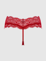 House of Desire Queen Lana Lace V Front G-string Crimson Red