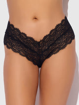 House of Desire Queen Lana Lace V-cheeky Black