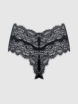 House of Desire Lana Lace V-cheeky Black