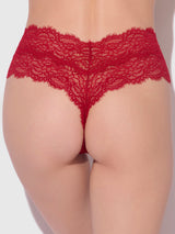 House of Desire Lana Lace V-cheeky Crimson Red