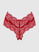 House of Desire Lana Lace V-cheeky Crimson Red
