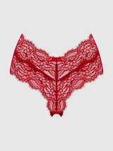 House of Desire Queen Lana Lace V-cheeky Crimson Red