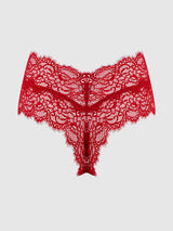 House of Desire Queen Lana Lace V-cheeky Crimson Red