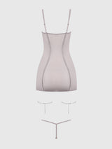 House of Desire Presley Shine Mesh & Rhinestone Chemise & G-String Set
