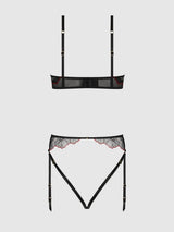Ilena Embroidered Tulle Crotchless & Open Back Teddy - House of Desire
