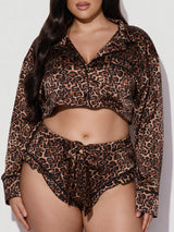 House of Desire Devon Leopard and Lace Sleep Set - House of Desire