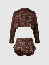 House of Desire Devon Leopard and Lace Sleep Set - House of Desire
