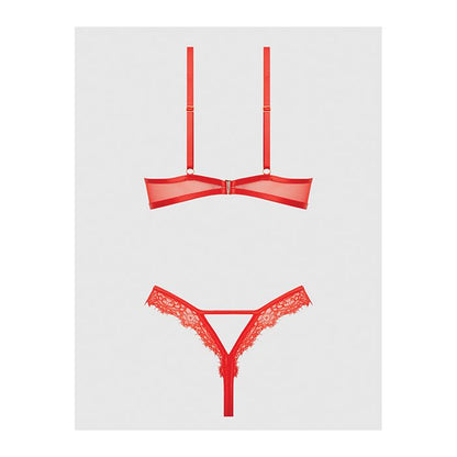 House of Desire Queen Nadia Lace & Mesh Cutout Teddy Grenadine Orange