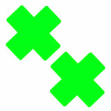 Neva Nude Temperature Reactive X Factor Pasties - Neon Green