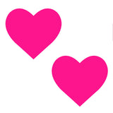 Neva Nude Temperature Reactive Heart Pasties - Neon Pink