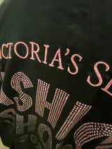 Victoria's Secret Fashion Show 2026 Rhinestone Satin Wide-Sleeve Robe Black