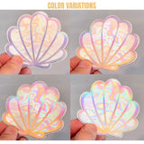 Neva Nude Shimmer Holographic Mermaid Shell Pasties - Opal