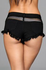 BeWicked Such A Catch Denim Shorts Black