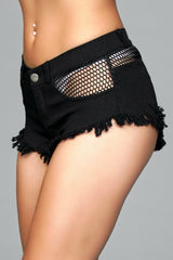 BeWicked Such A Catch Denim Shorts Black