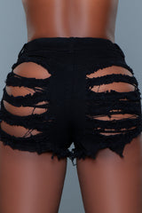 BeWicked Curves For Days Demin Shorts Black