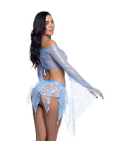 J. Valentine Sequin Butterfly Top & Skirt Set