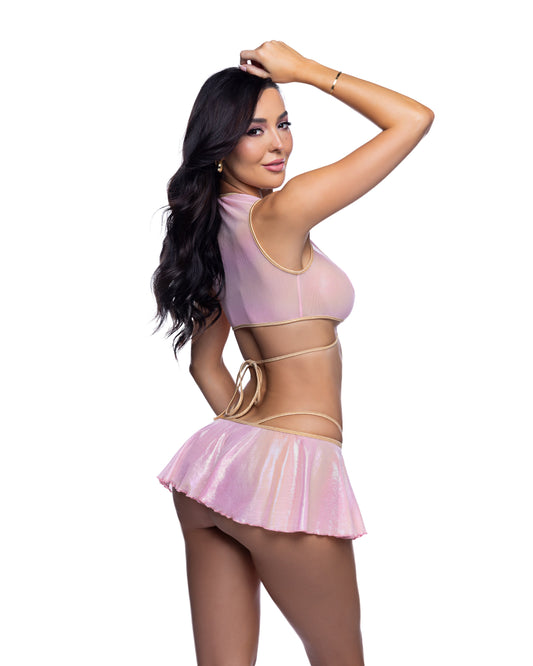 J. Valentine Heart Wrap Top & Skirt Set