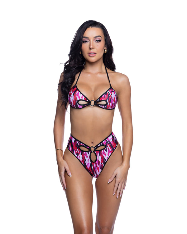 J. Valentine Ring Top & Short Set Pastel Pop Refracted Red