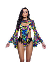 J. Valentine Bell-Sleeve Shrug Butterfly Mushroom