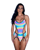 J. Valentine Reflective Lace-up Bodysuit