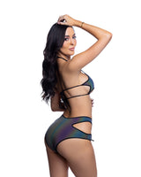 J. Valentine Reflective Star Top & Lace-up Short Set
